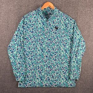 Bad Birdie Quarter Zip Men Large Green Abstract Performance Golf 1/4 Zip